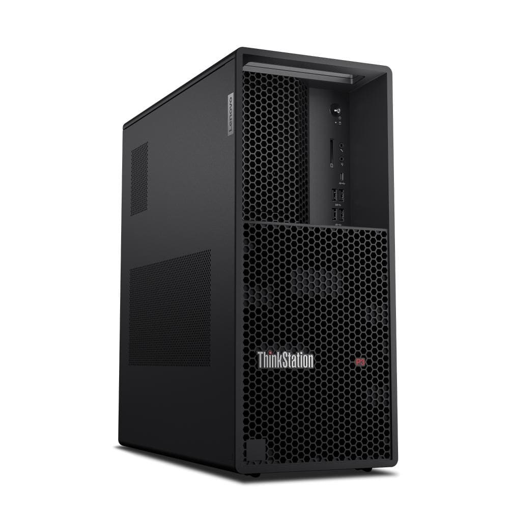 Desktop Lenovo ThinkStation P3 Tower Gen 2 Intel Core Ultra 7 265 vPro 16GB 512GB SSD RTX A1000 Windows 11 Pro - 30HS0007BO Preto