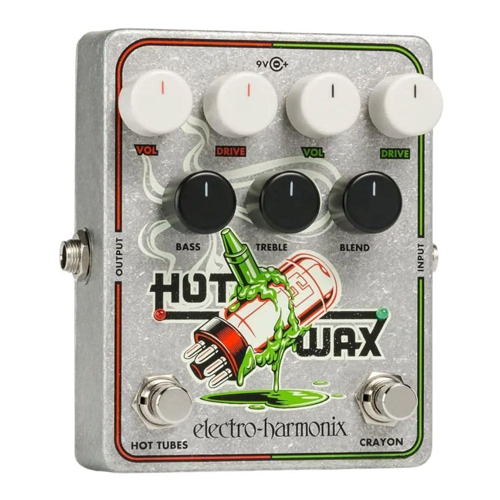 Pedal Overdrive Electro-Harmonix Hot Wax Dual com adaptador de alimentação