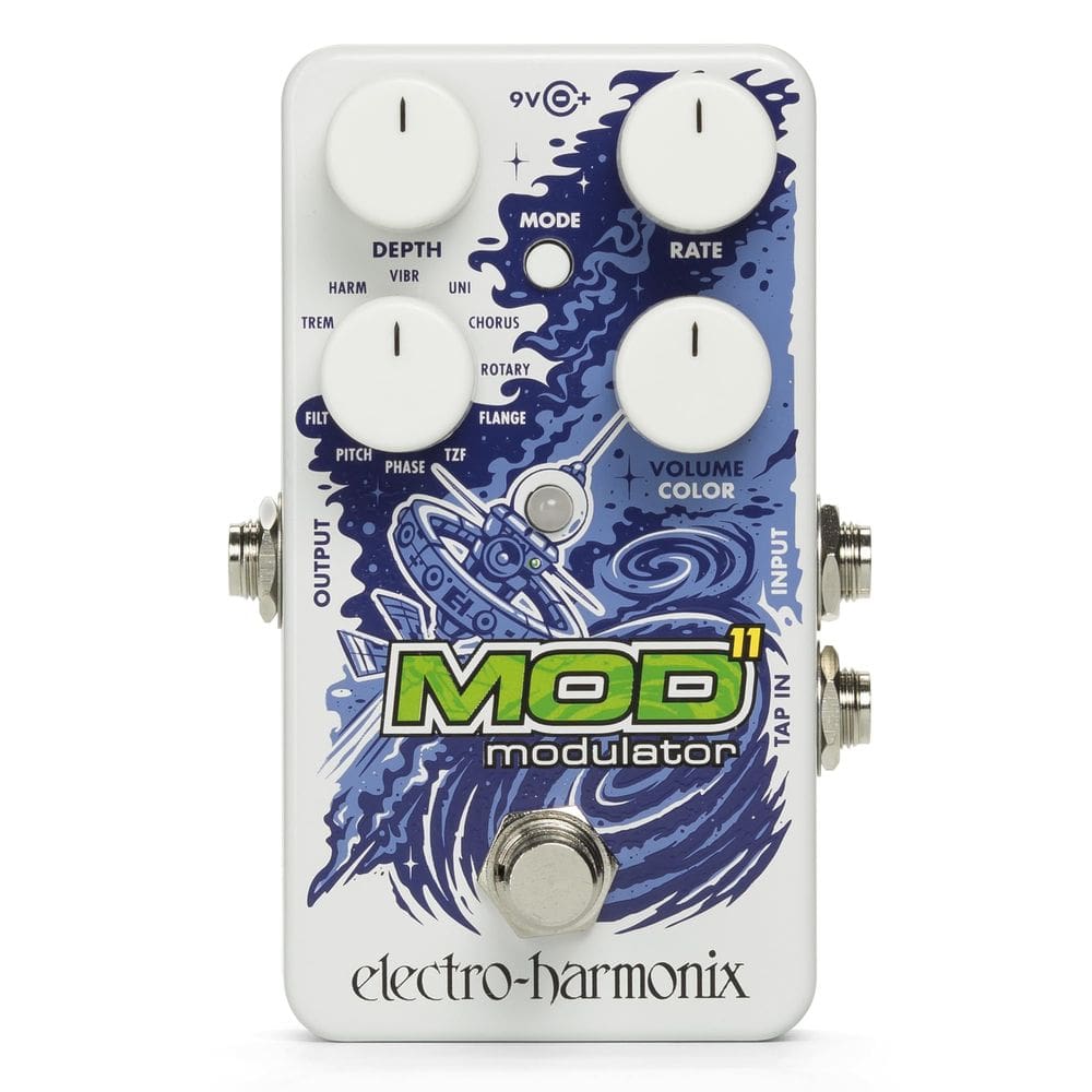 Pedal de modulação Electro-Harmonix MOD 11 com fonte de alimentação