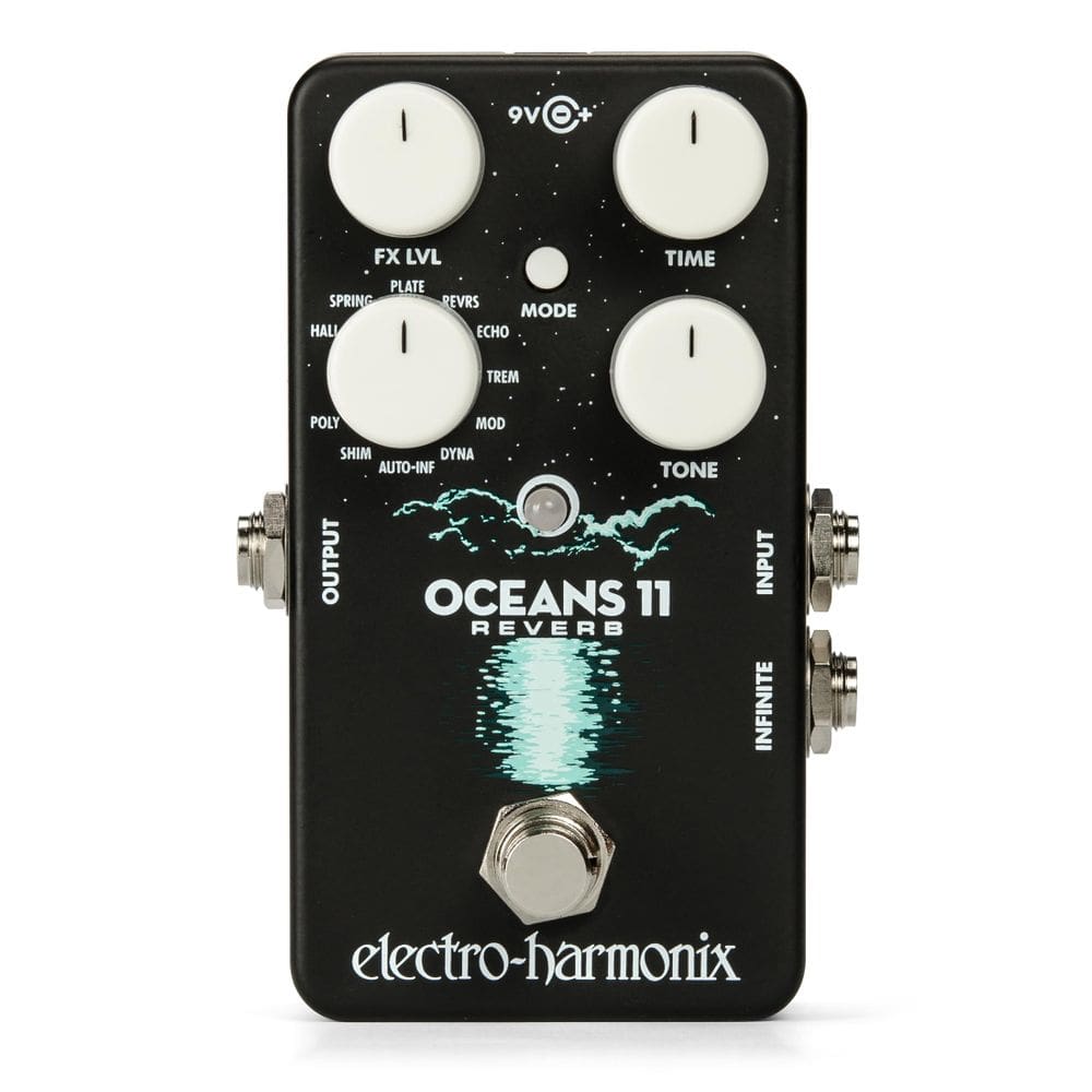 Pedal de reverberação Electro-Harmonix Oceans 11 com 11 estilos