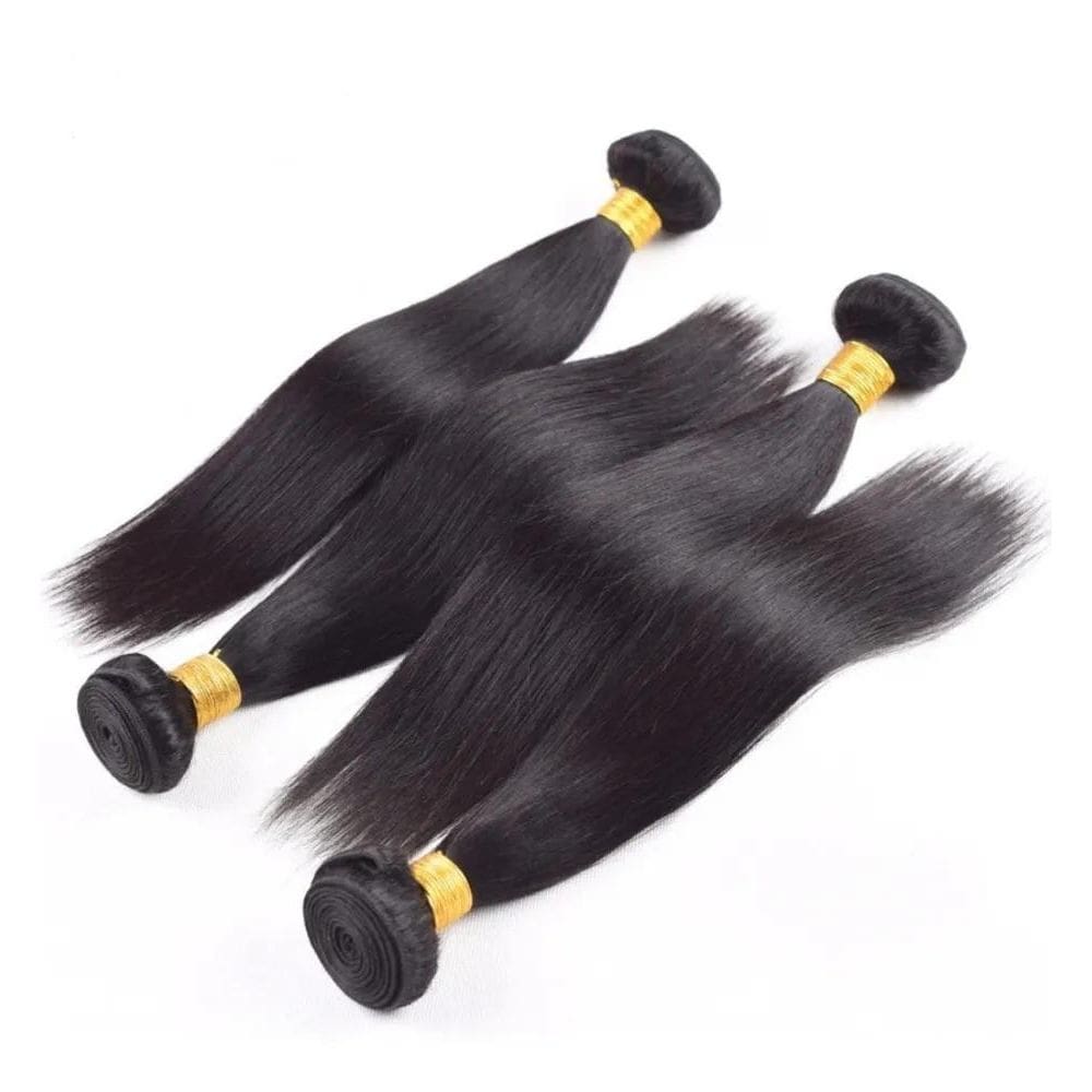 2X Cabelo Humano Liso Na Tela 50Cm 100 Gramas