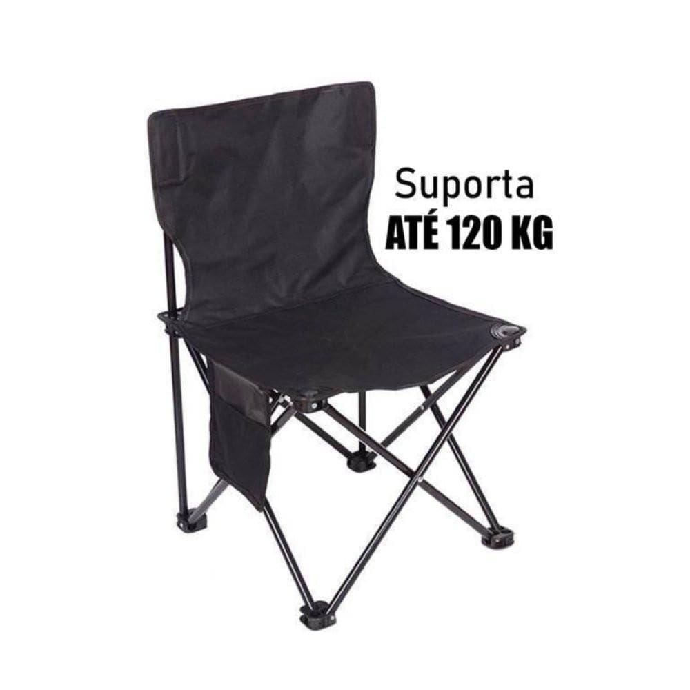 Cadeira Camping Dobrável Com Bolso