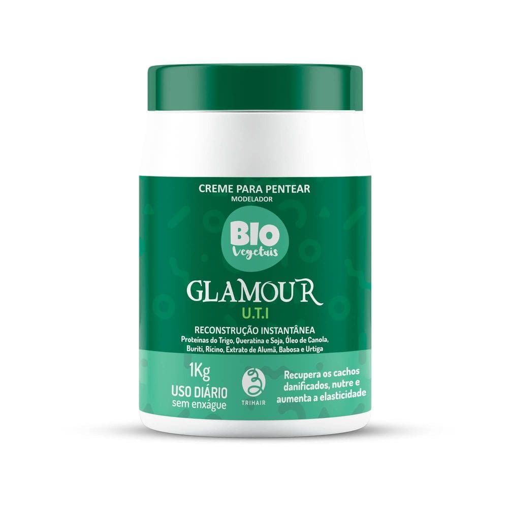 Creme De Pentear Cachos Glamour Uti Biovegetais 1Kg Trihair