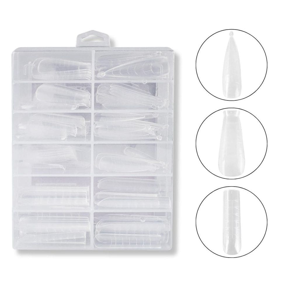 Kit 144 Molde F1 Bailarina Quadrada Stiletto Unhas Polygel