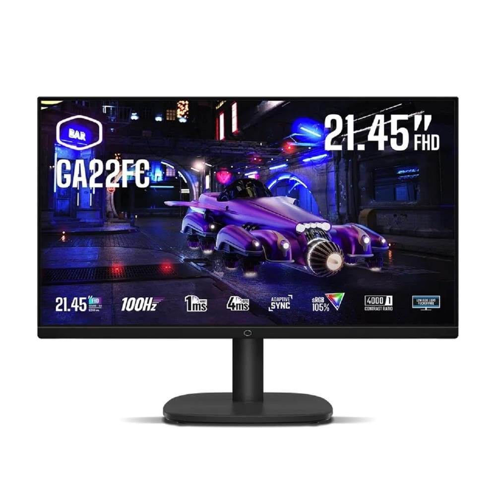 Monitor Gamer, Cooler Master GA22FC, 21,45”, Adapitive Sync, 1ms, 100Hz, HDMI/VGA