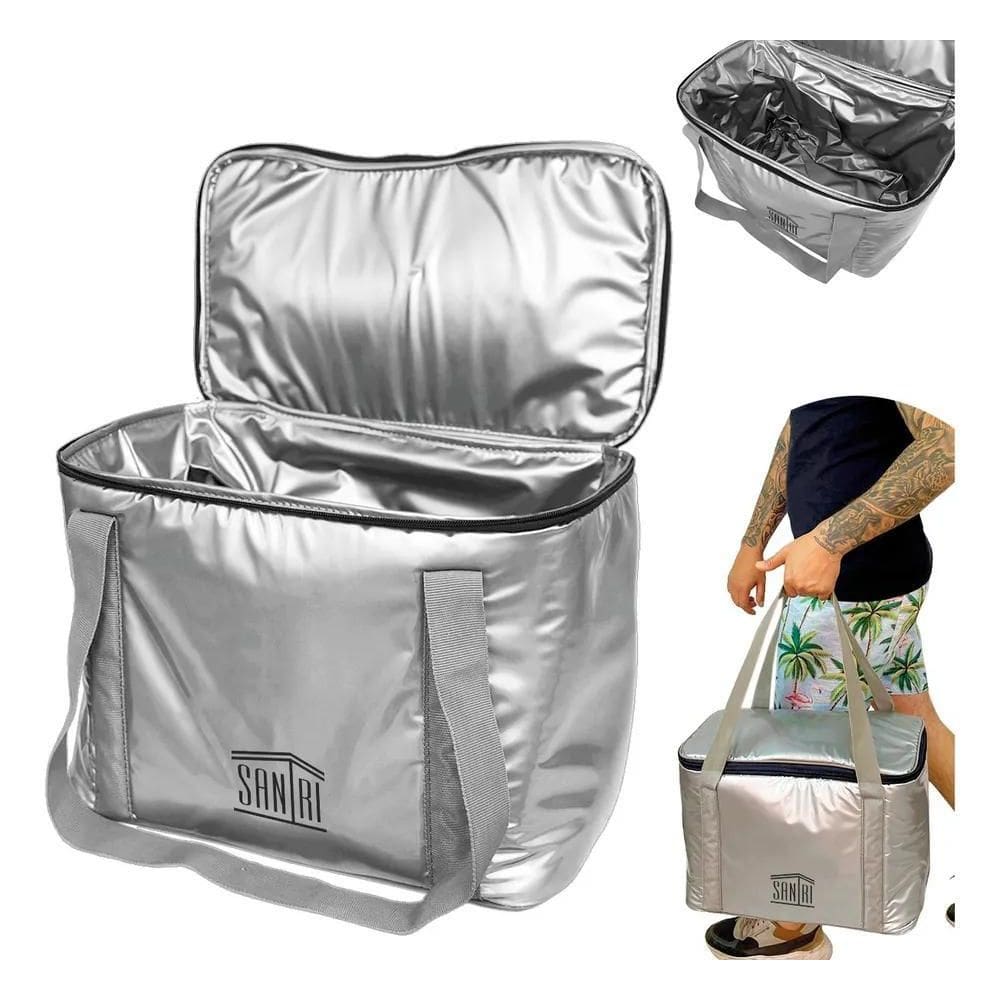 Bolsa Térmica 30 Litros Grande Cerveja Lanche Praia Com Alça