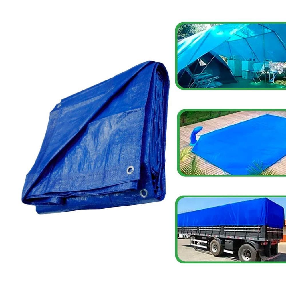 Lona Reforçada Polietileno Impermeável 100 Micras - 4X4M