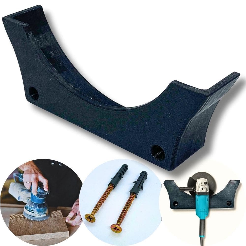 Suporte De Parede Organizador Gftech Para Lixadeira - Preto