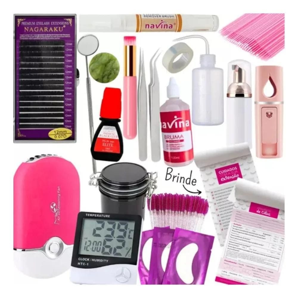 10X Kit Iniciante Volume Russo Premium Extensão De Cilios N