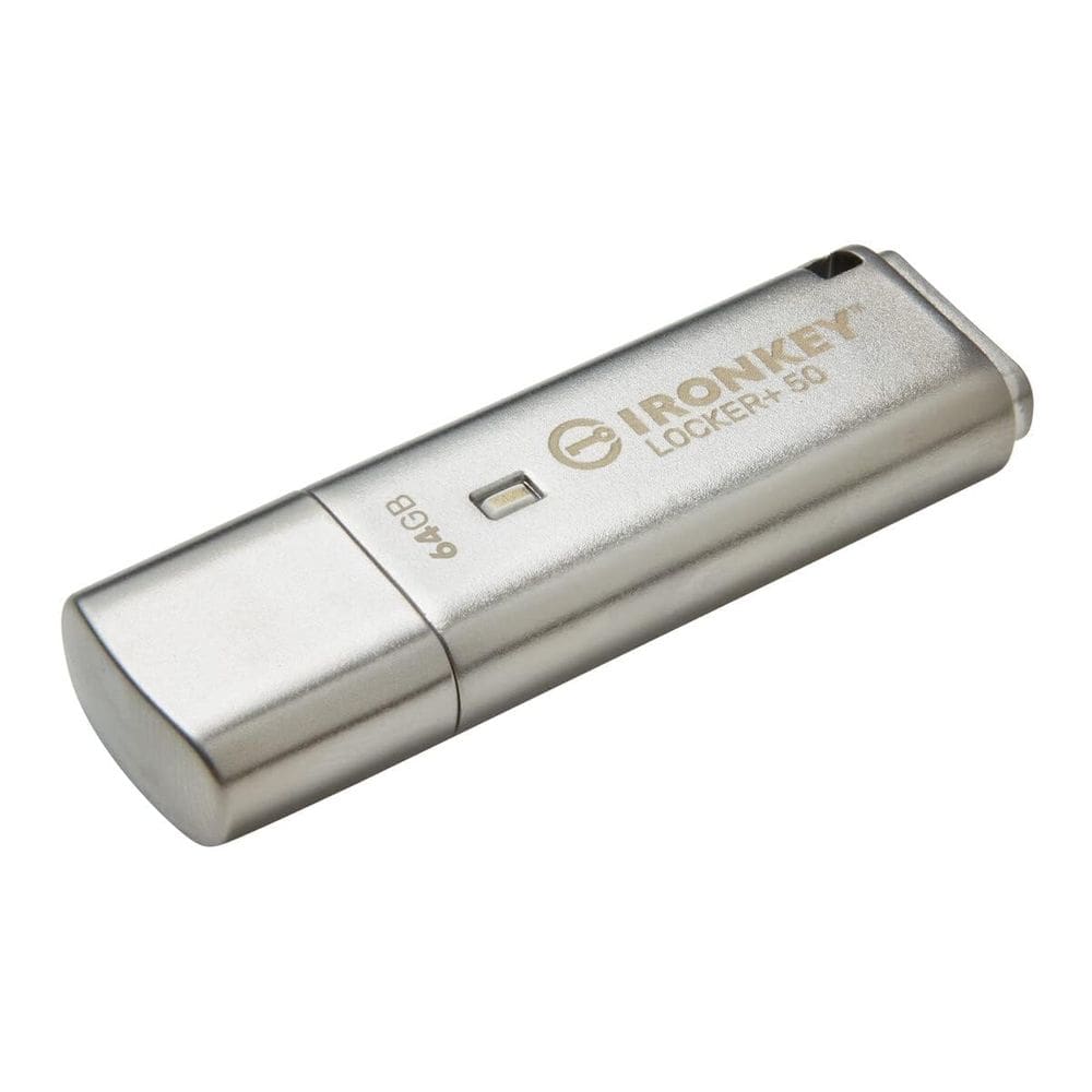 Unidade flash USB criptografada Kingston Ironkey Locker+ 50 64GB