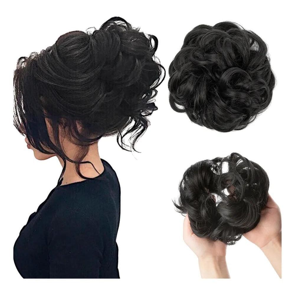 Aplique Cabelo Coque Grego Fios Idêntico Humano