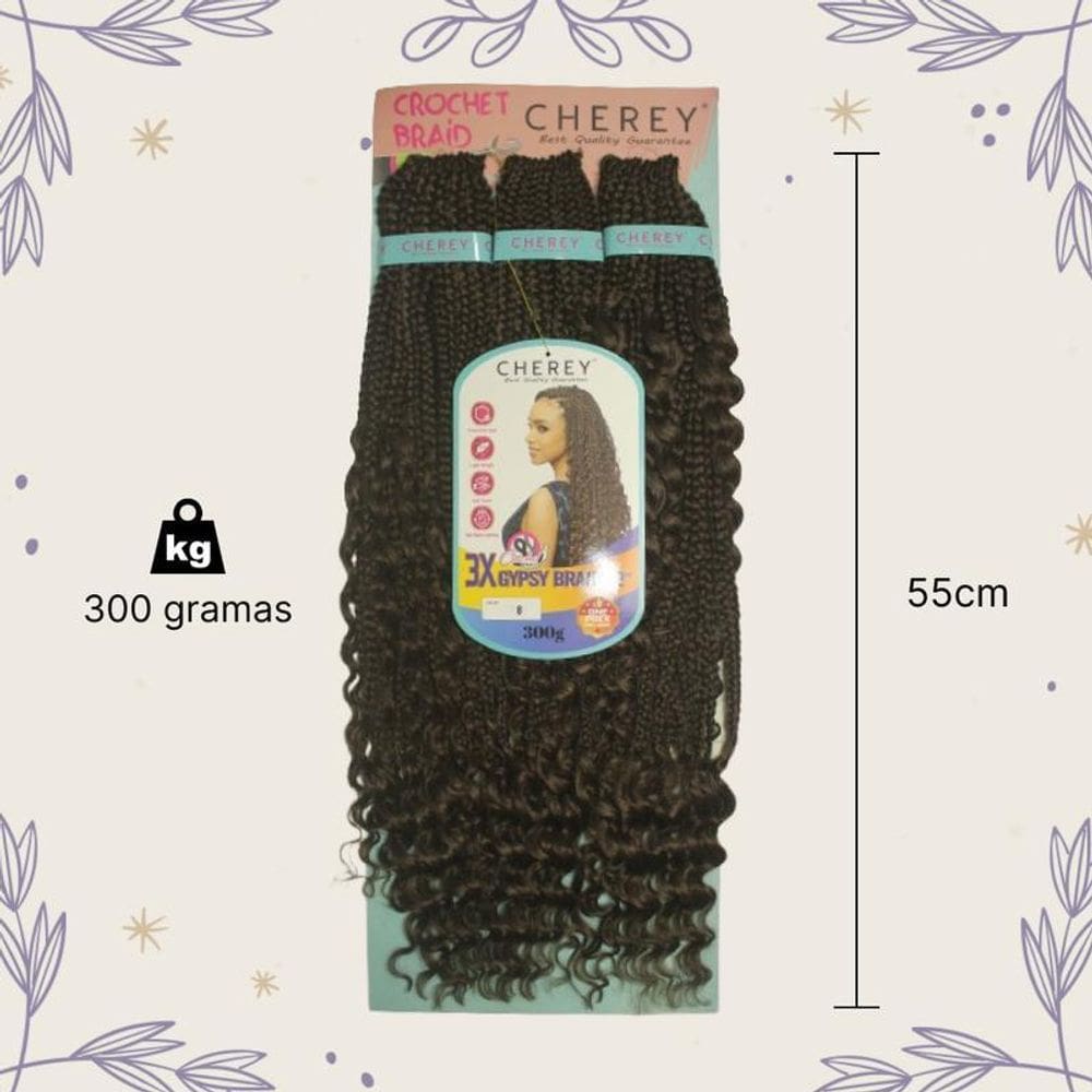 Aplique Gypsy 3X Cabelo Boho Box 300Gr Crochet Braid