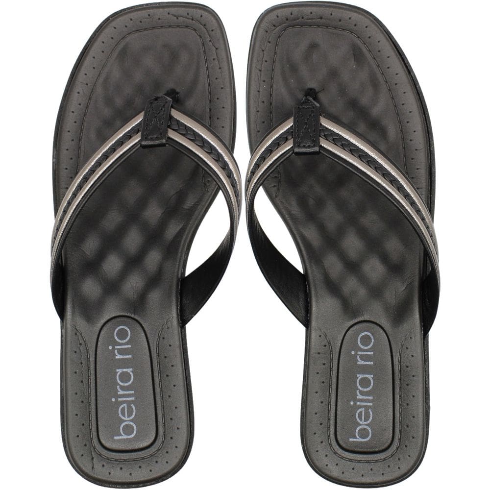 Tamanco Beira Rio Brilho Itália Anabela Comfort Napa Feminino