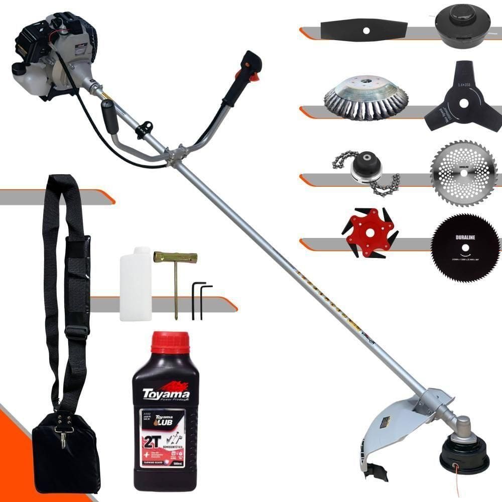 Roçadeira Robusta 8 Em 1 Toyama Tbc43h 43cc + Óleo Toyama 2t