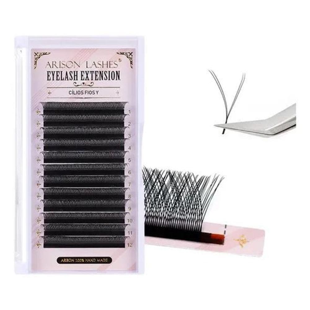 2X Cílios Yy 0,07 D Mix Arison Lashes Volume Brasileiro