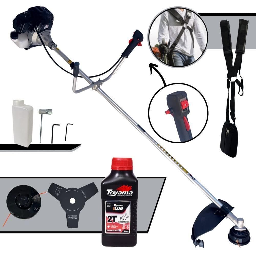 Roçadeira Toyama 43cc Com Carretel + Faca 3p + Óleo Toyama