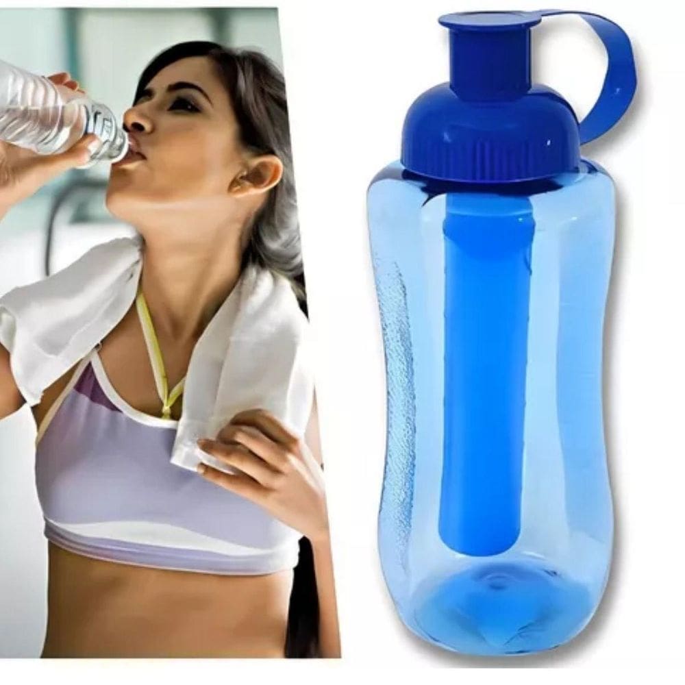 Garrafa De Água Squeeze Infantil Crianças Tubo De Gelo 600Ml