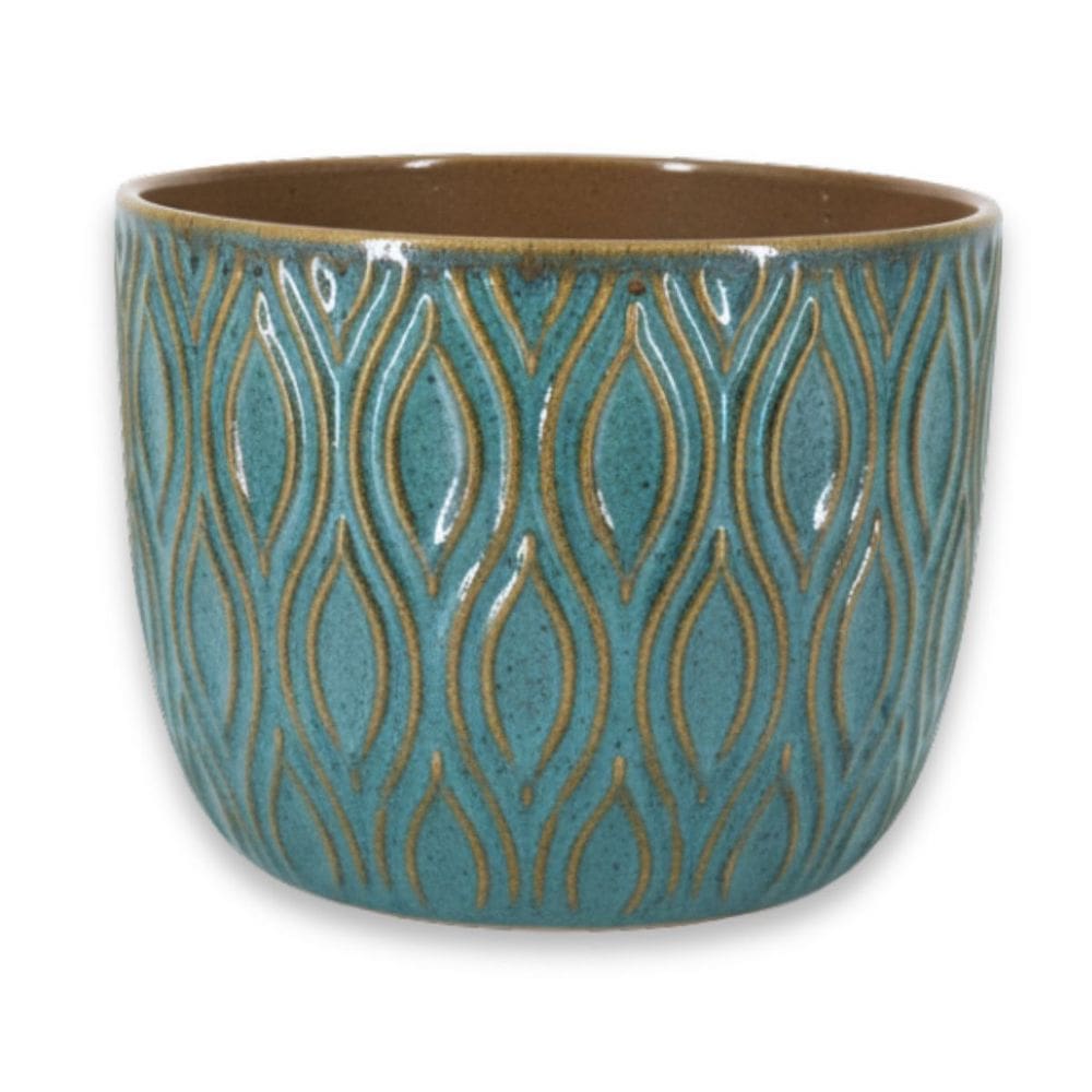 Vaso Cerâmica Mediterrâneo (15) Verde Caramelo BURGUINA