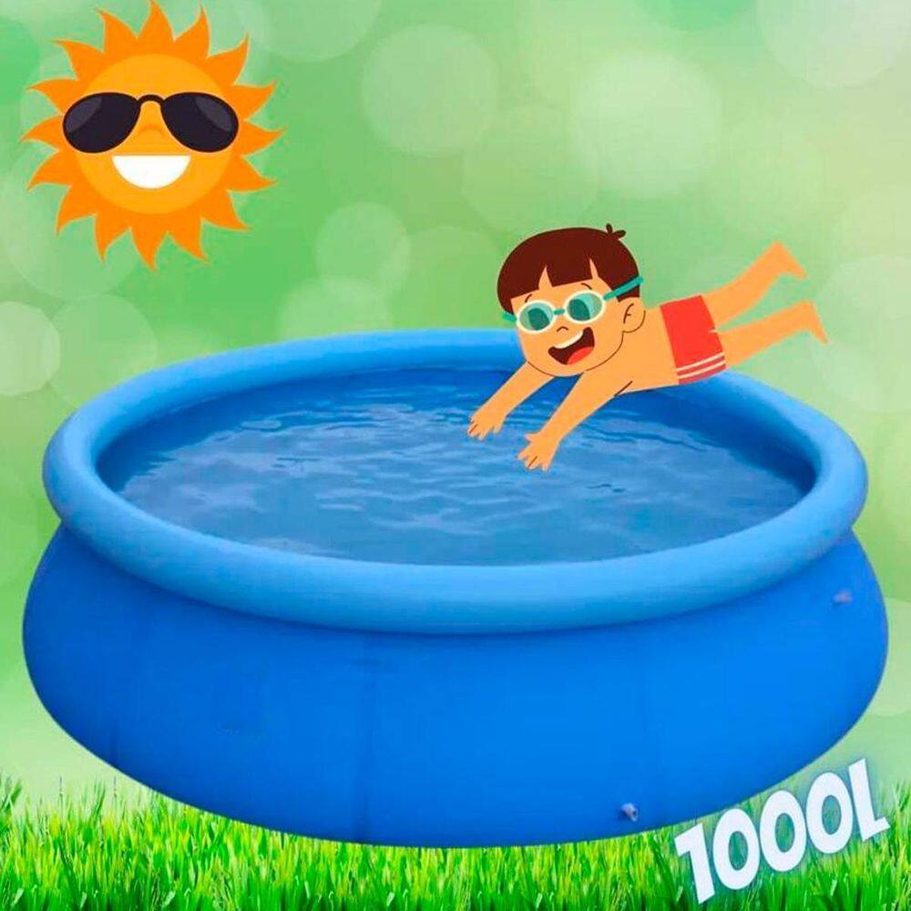 Piscina 1000L Azul Circular Para Crianças Brincarem
