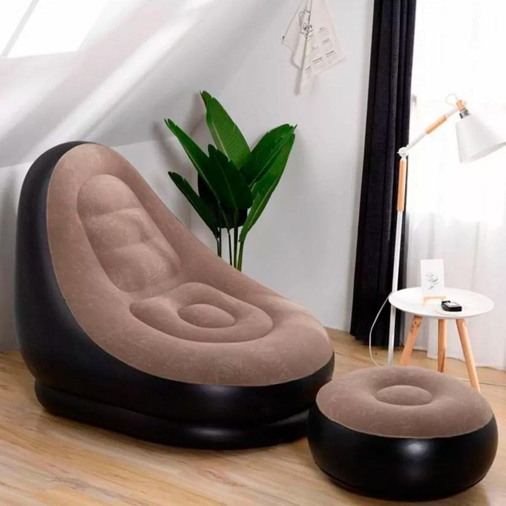 Sofá Inflável Puff Confortável Para Áreas Externas