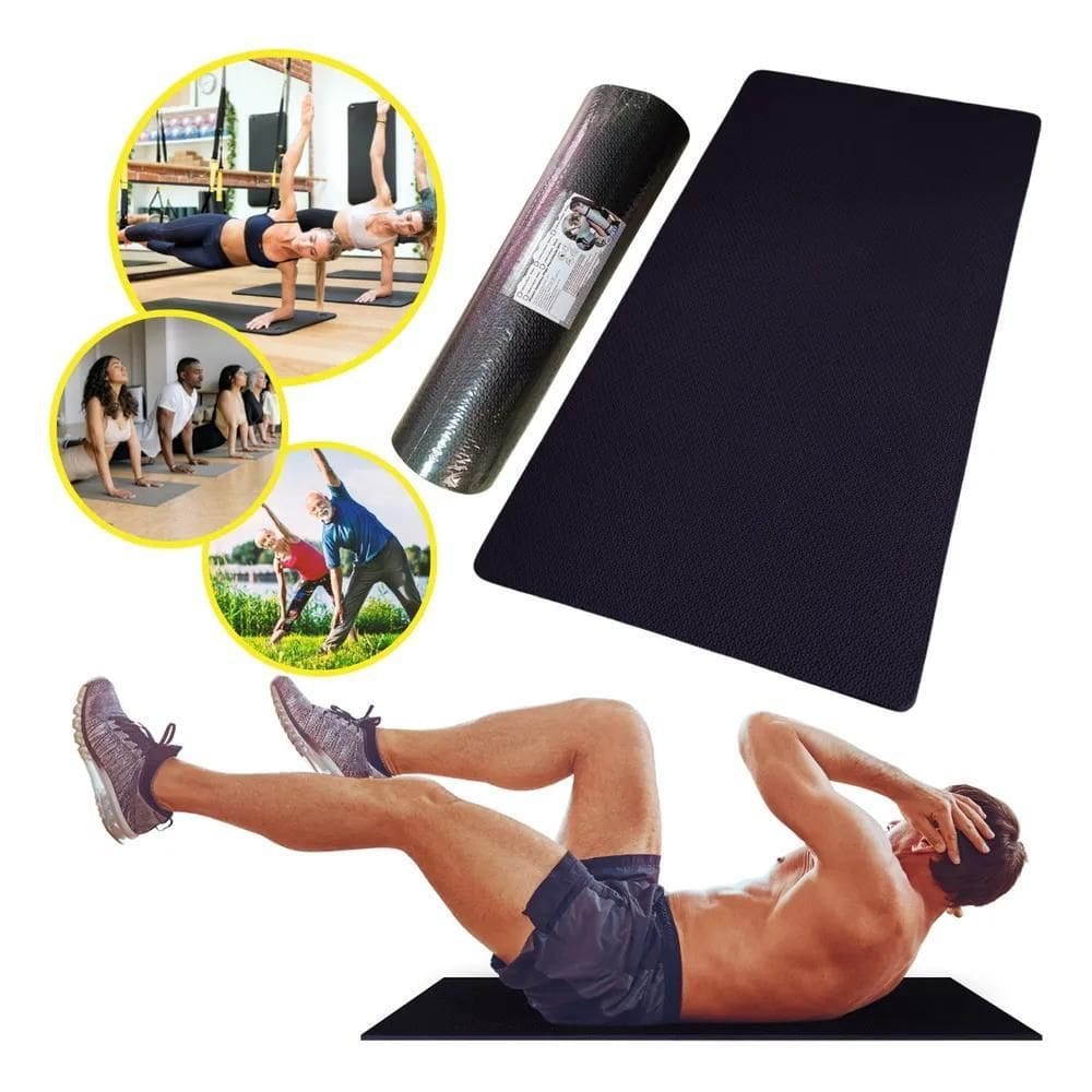2X Colchonete Eva Tapete Yoga Academia Fitness Exercícios 10