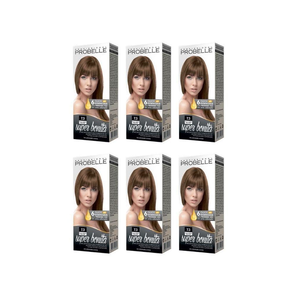 Coloraçao Probelle Super Bonita 7.3 Louro Medio Dourado-6Un