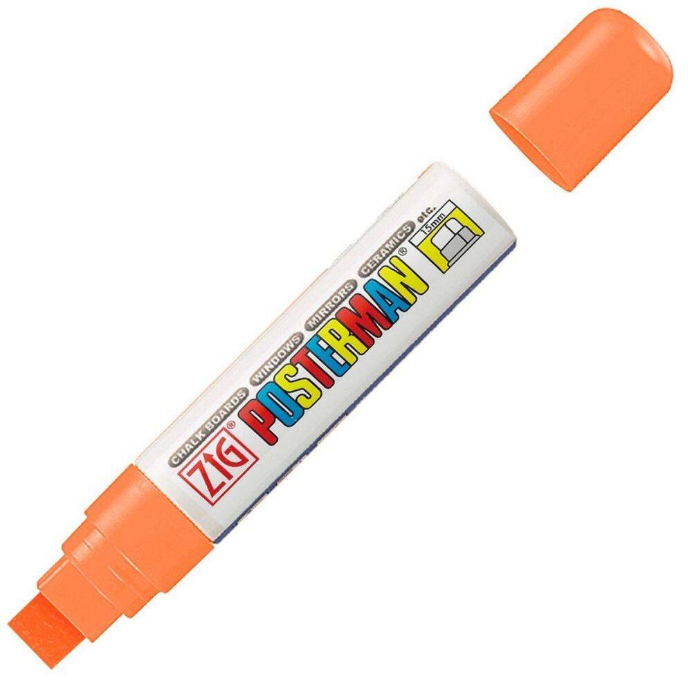 Caneta Marcador Zig Posterman Big Broad Pma-120 Fluor Orange