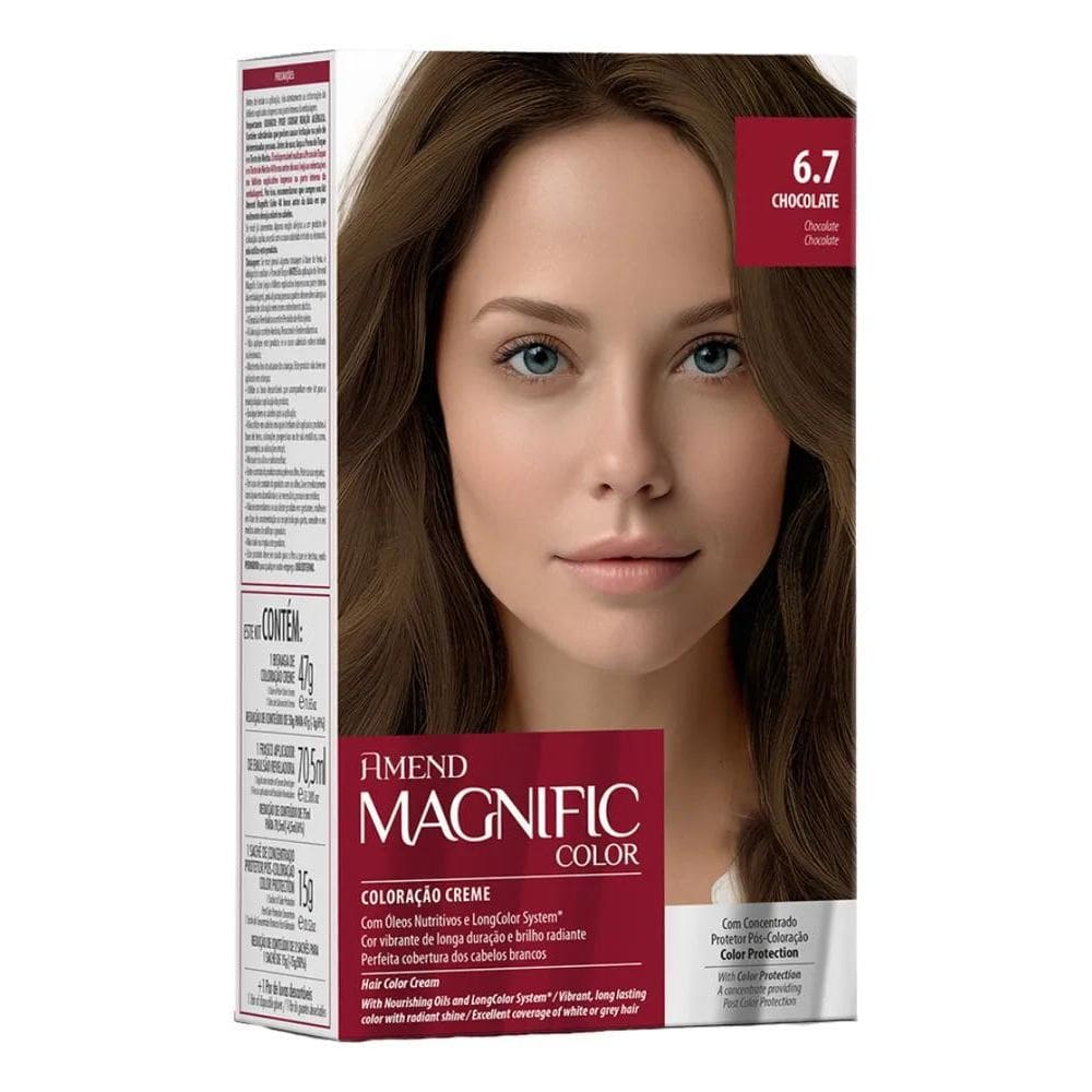 Coloração Tintura Capilar Creme 6.7 Castanho Chocolate Amend