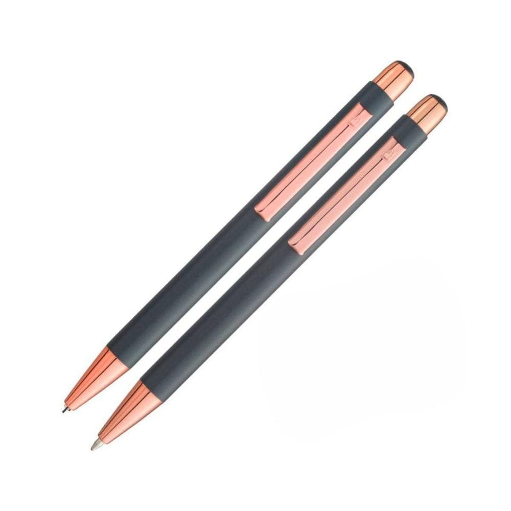 Conjunto Crown Esferografica + Lapiseira 0.7Mm Cooper Fume