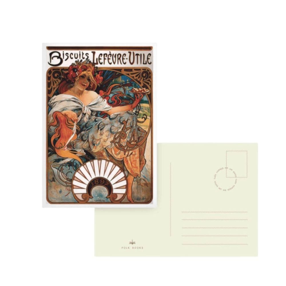Cartao Postal Folk Books 11,5X16,5Cm Biscuits Lefevre-Utile