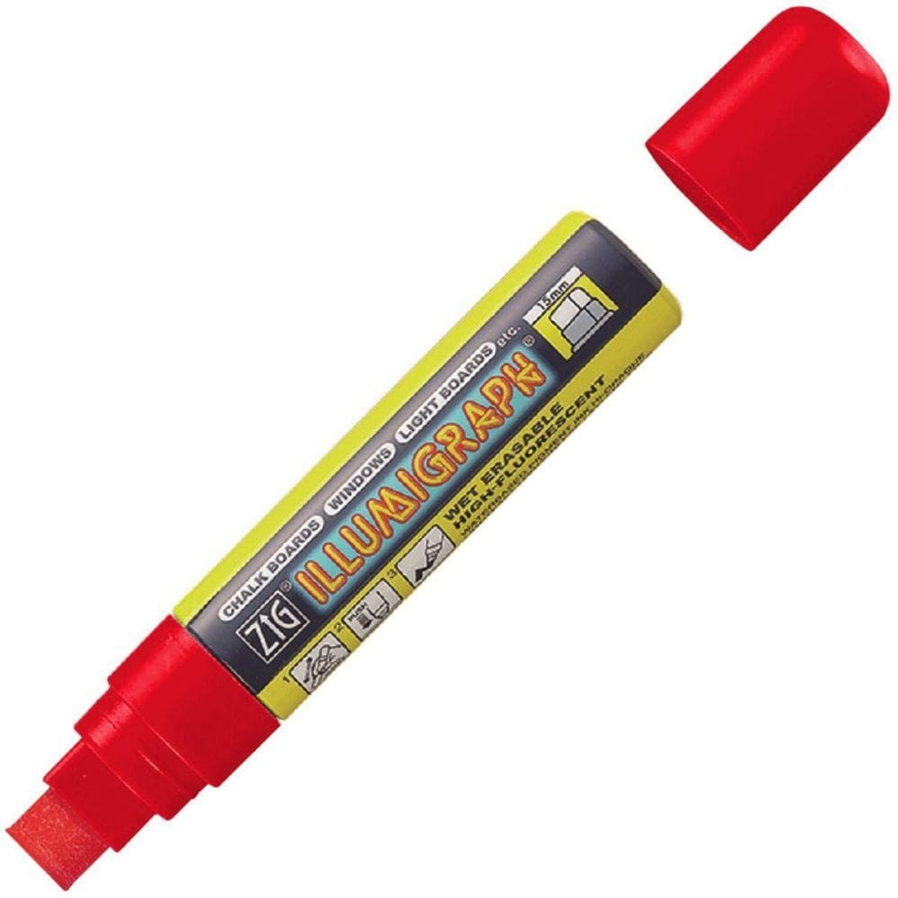 Caneta Marcador Zig Illumigraph Big Broad Pma-720 Red