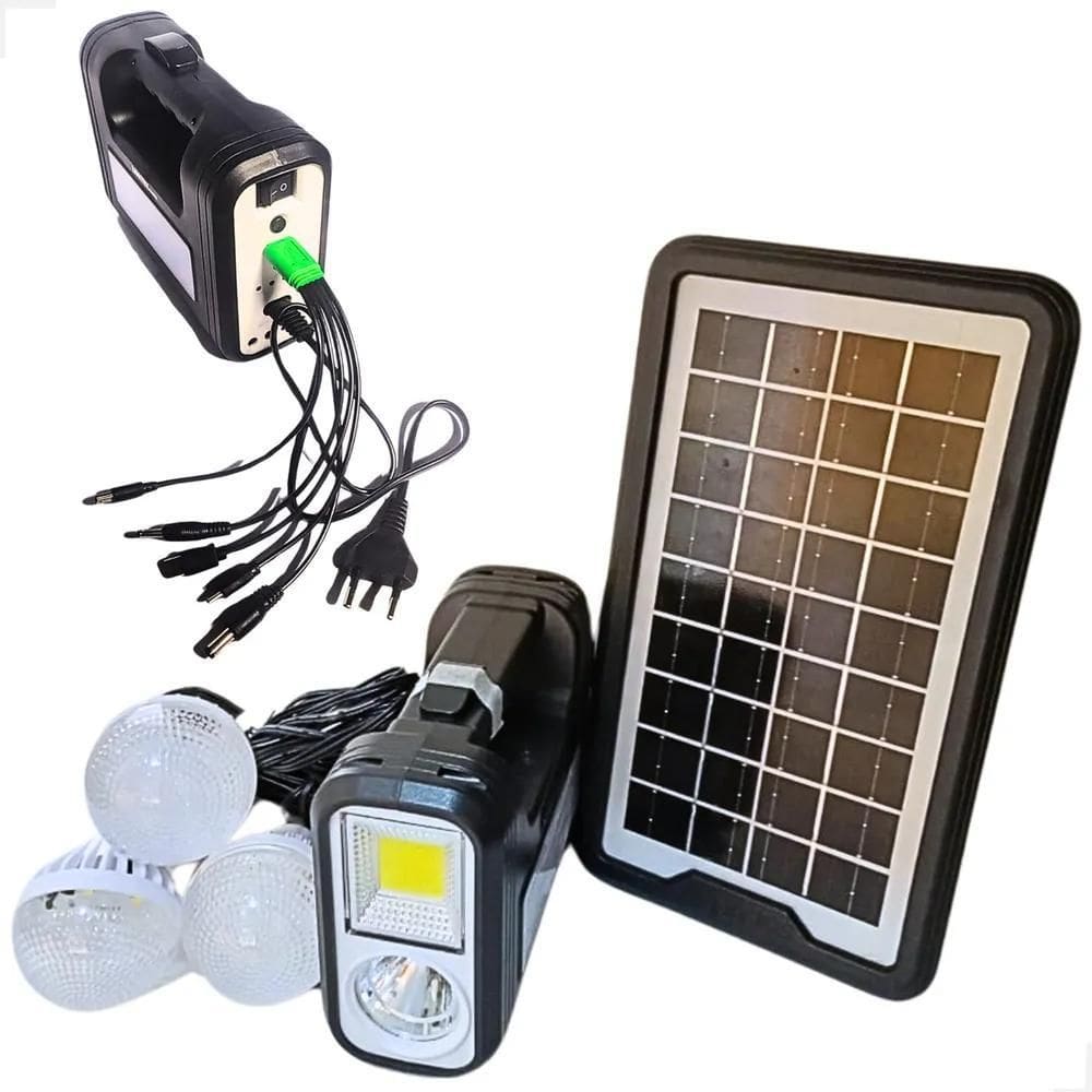 2X Kit Iluminação Camping Barraca Carregador Solar Portatil