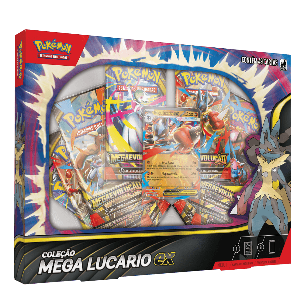 Box Pokémon Mega Lucario EX Mega Evolução