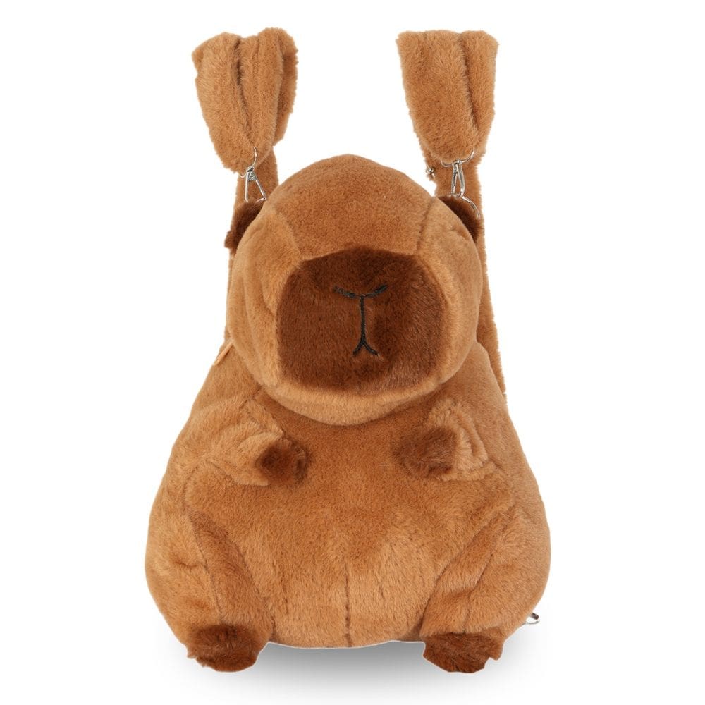 Mochila de Costas/Transversal Capivara Pelúcia 3D Meninas