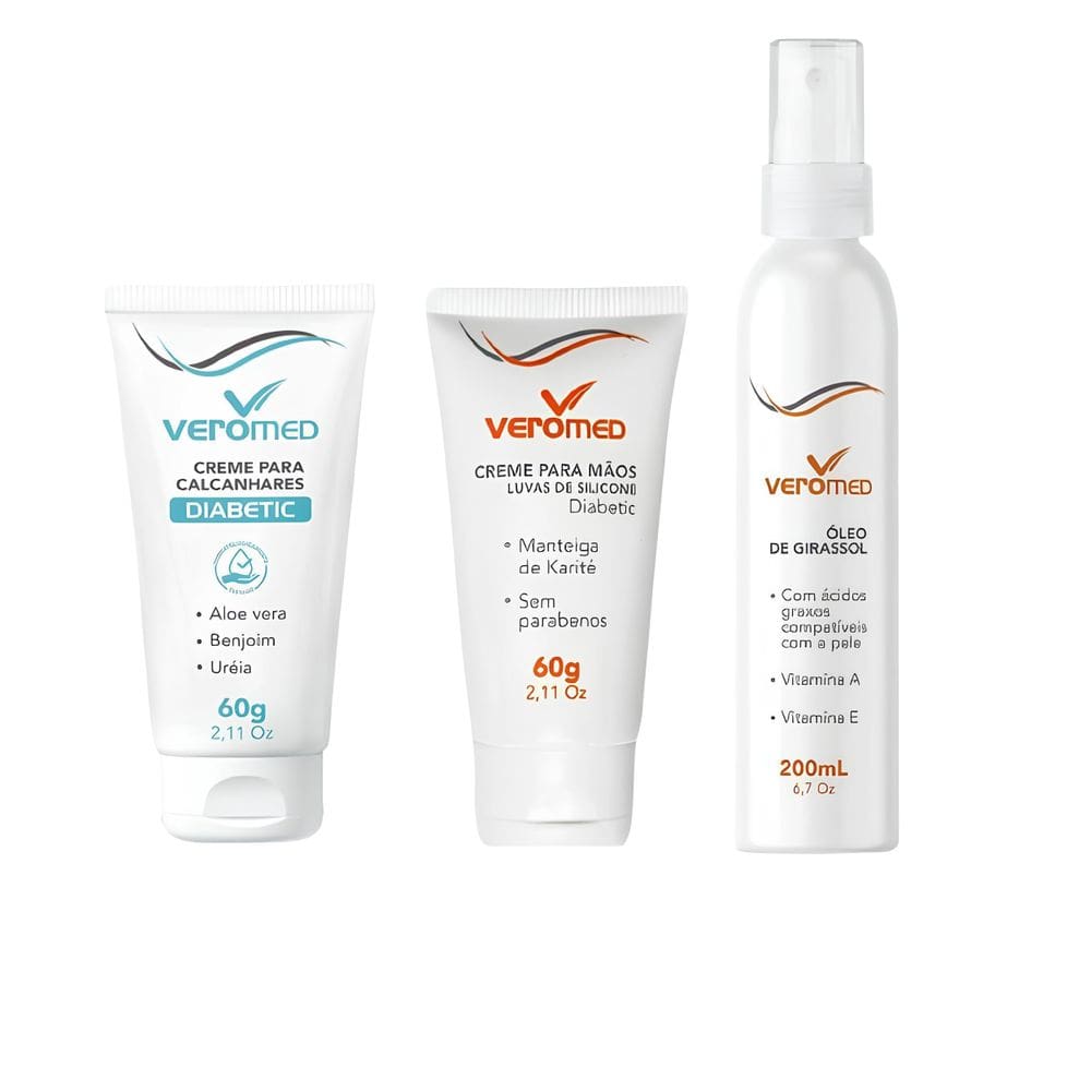 Kit De Loções Hidratantes Veromed: Pés E Mãos