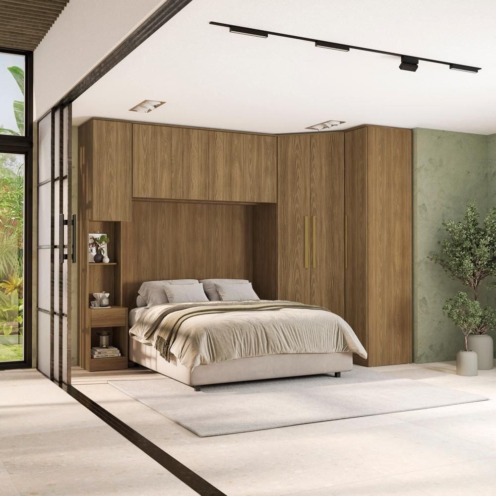 Quarto Completo Kappesberg Adapt 7 Peças Nogueira