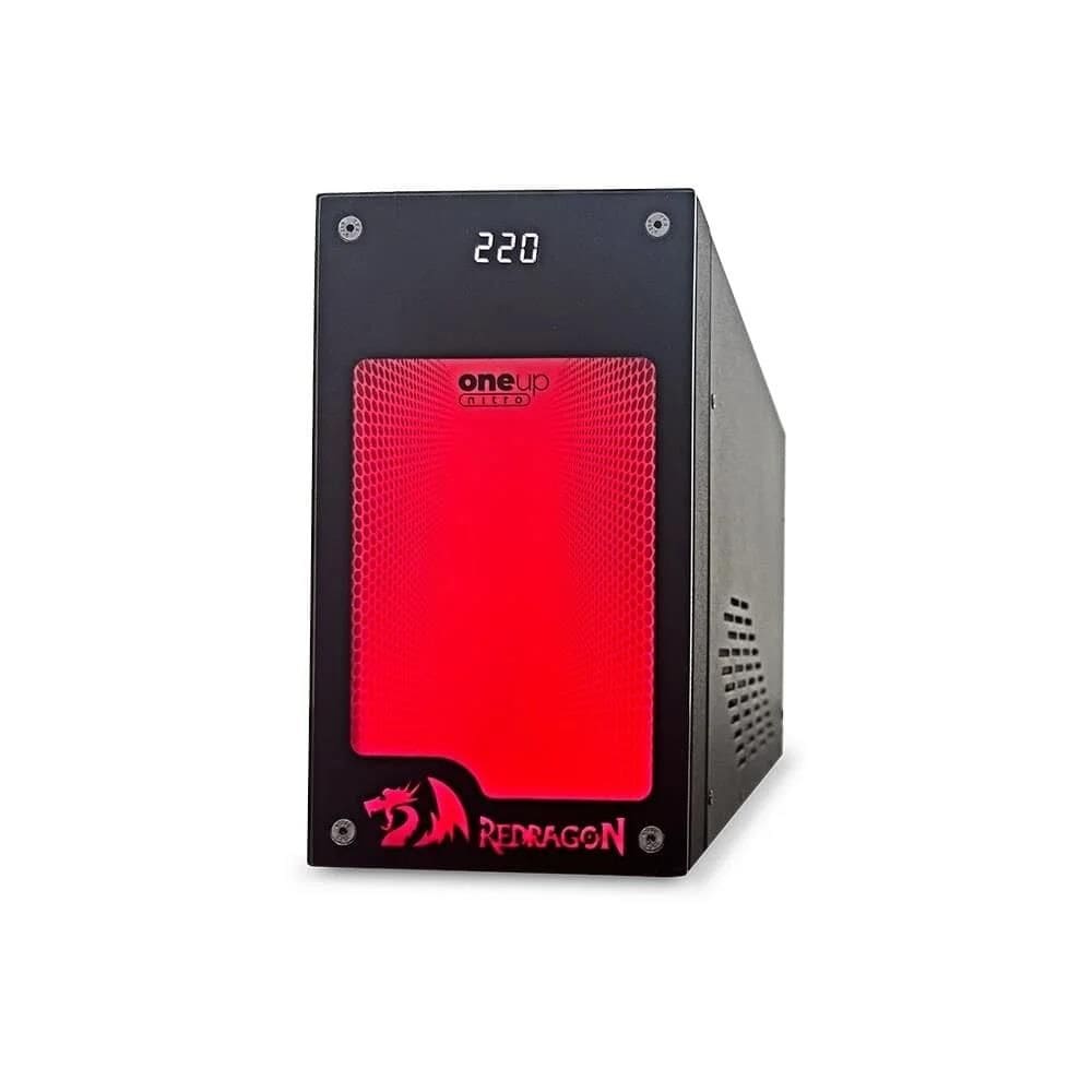 Nobreak Ragtech One Up Nitro 2000 TI Redragon, 2000VA, Painel RGB, Entrada Bivolt, Saída 115V, Preto