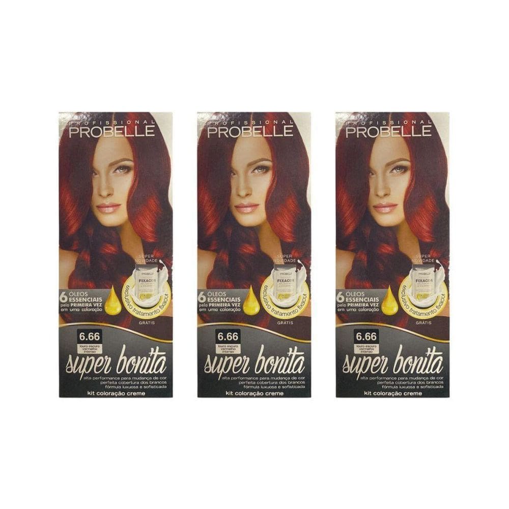 Coloraçao Probelle Super Bonita 6.66 Louro Esc Ver Int-3Un
