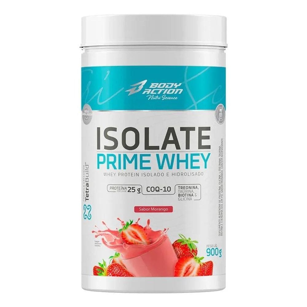 2X Isolate Prime Whey 900G - Sabor Morango - Body Action