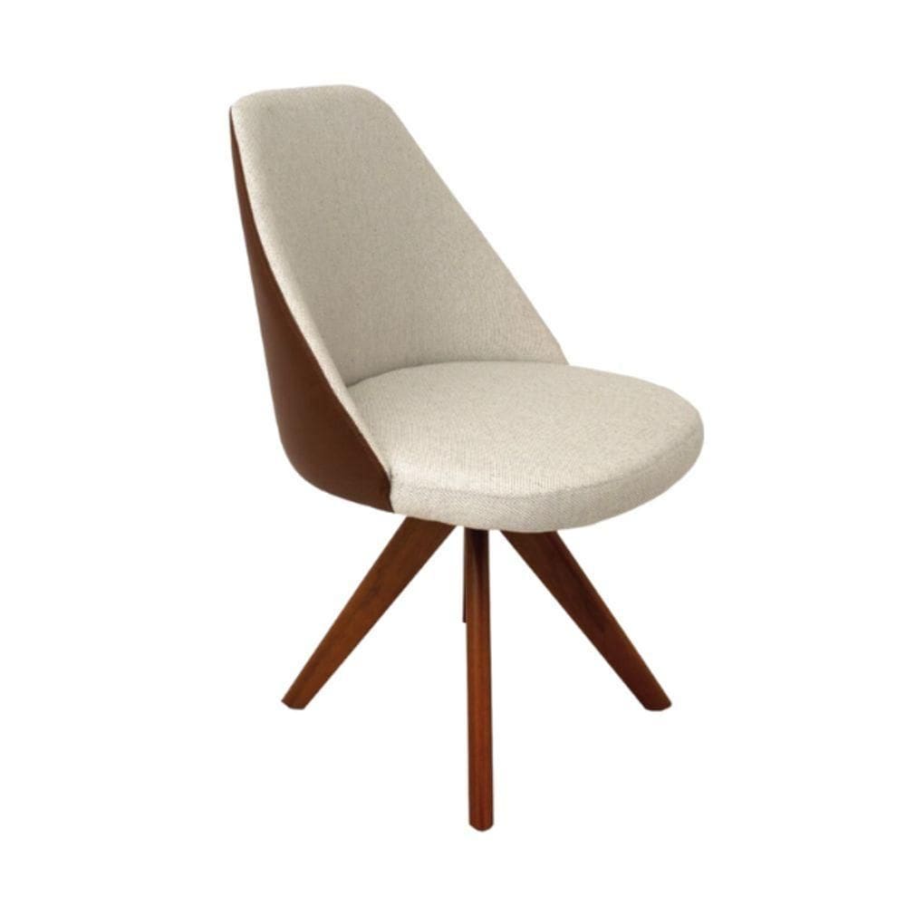 Cadeira De Jantar Lavínia Giratória Marrom