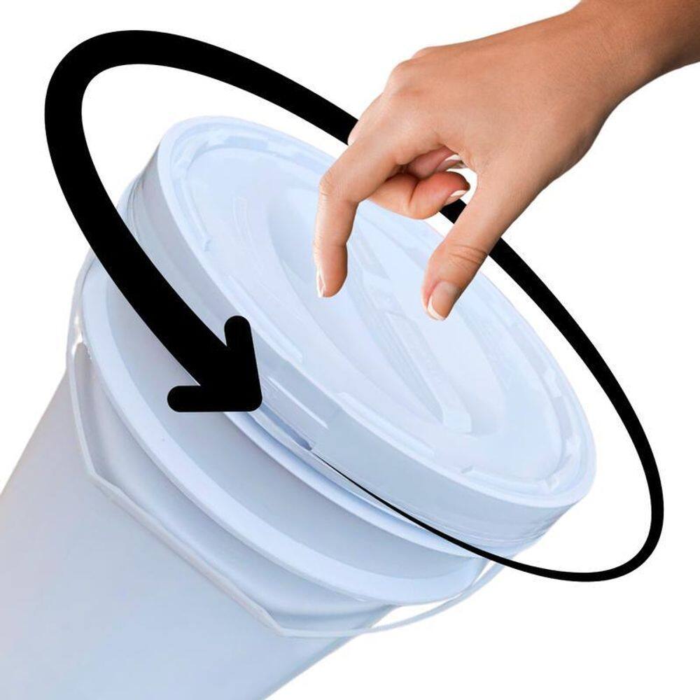 Balde Para Pesca 20 Litros E Tampa Rosca - Kit 9 Pçs