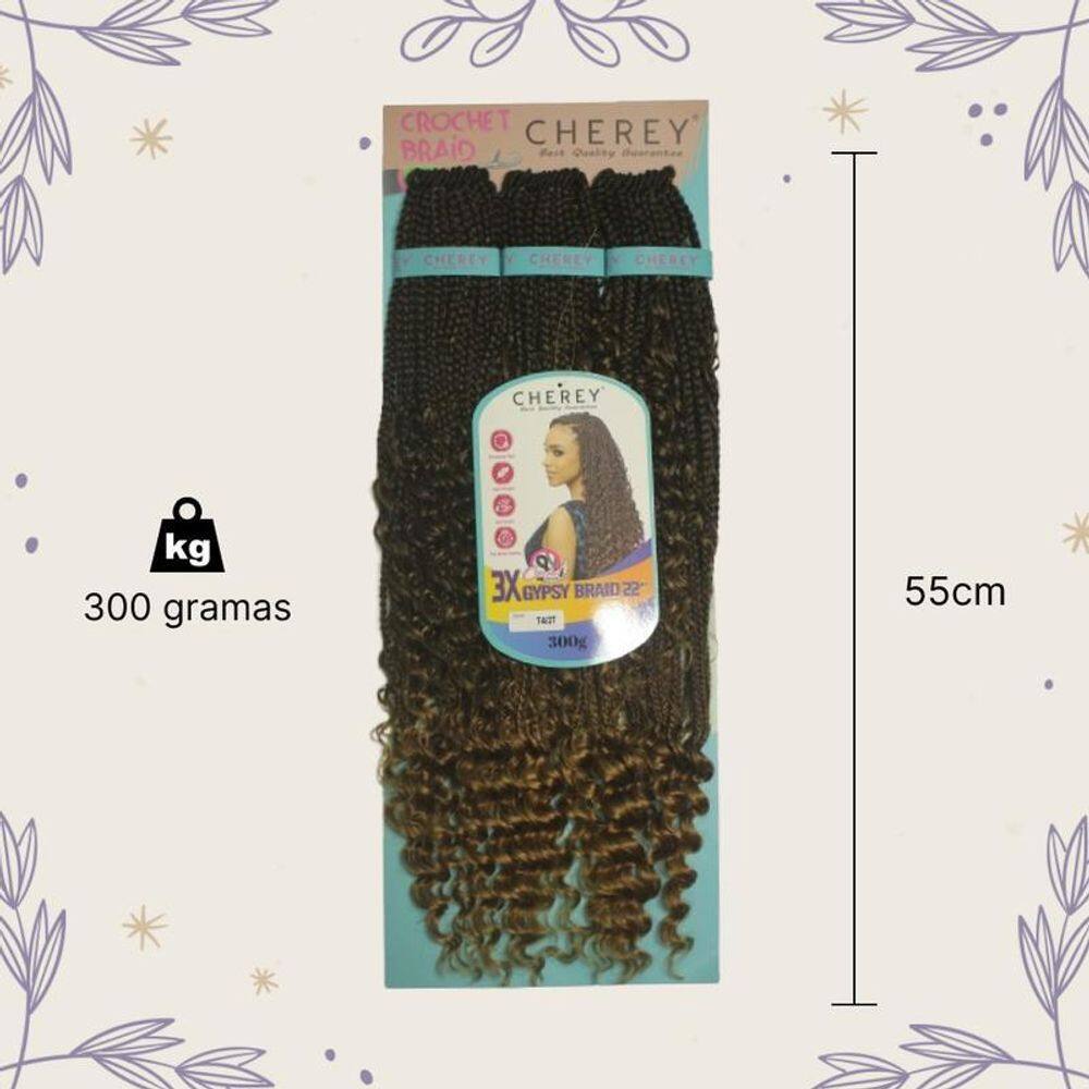 Aplique Gypsy 3X Cabelo Boho Box 300Gr Crochet Braid