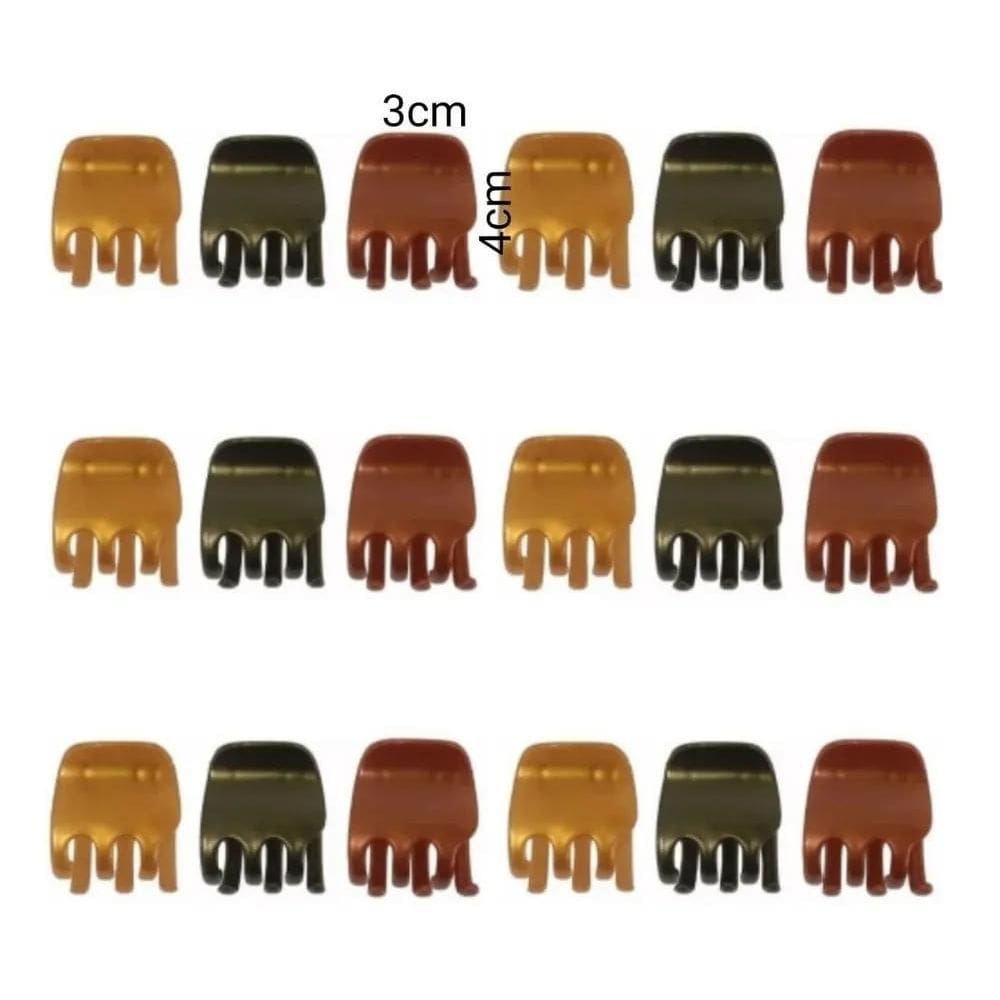 2X Piranha Grande Para Cabelo - 12 Unidades - 1 Pacote