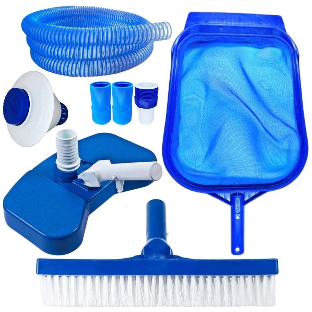 Kit Limpeza Para Piscinas Mangueira Siliconada 4Mt Clorador