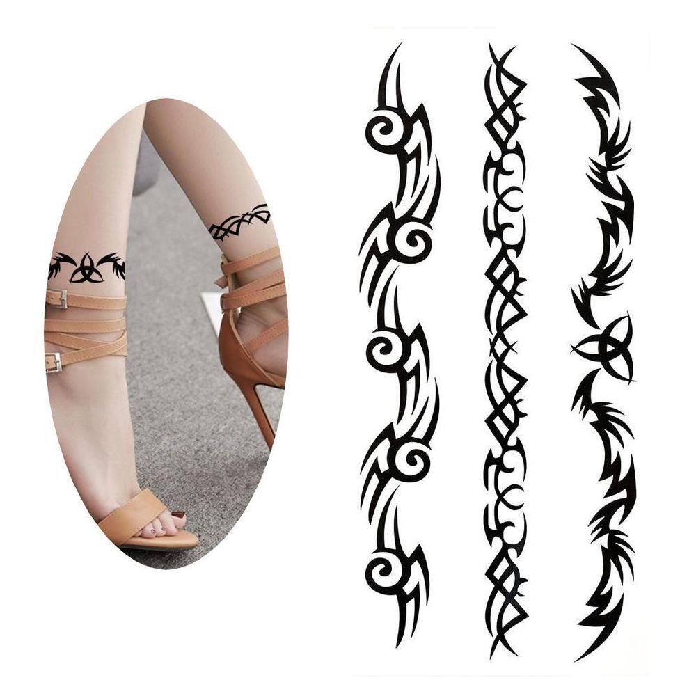 Tatuagem Tribal Cartela Modelo Preto Estilo Moda