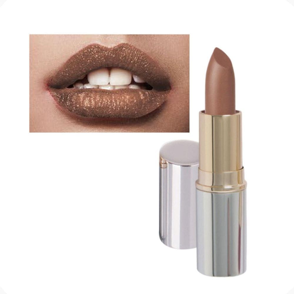 Batom Luxo Gold Nude Gold Matte Cintilante Brilhoso Viva