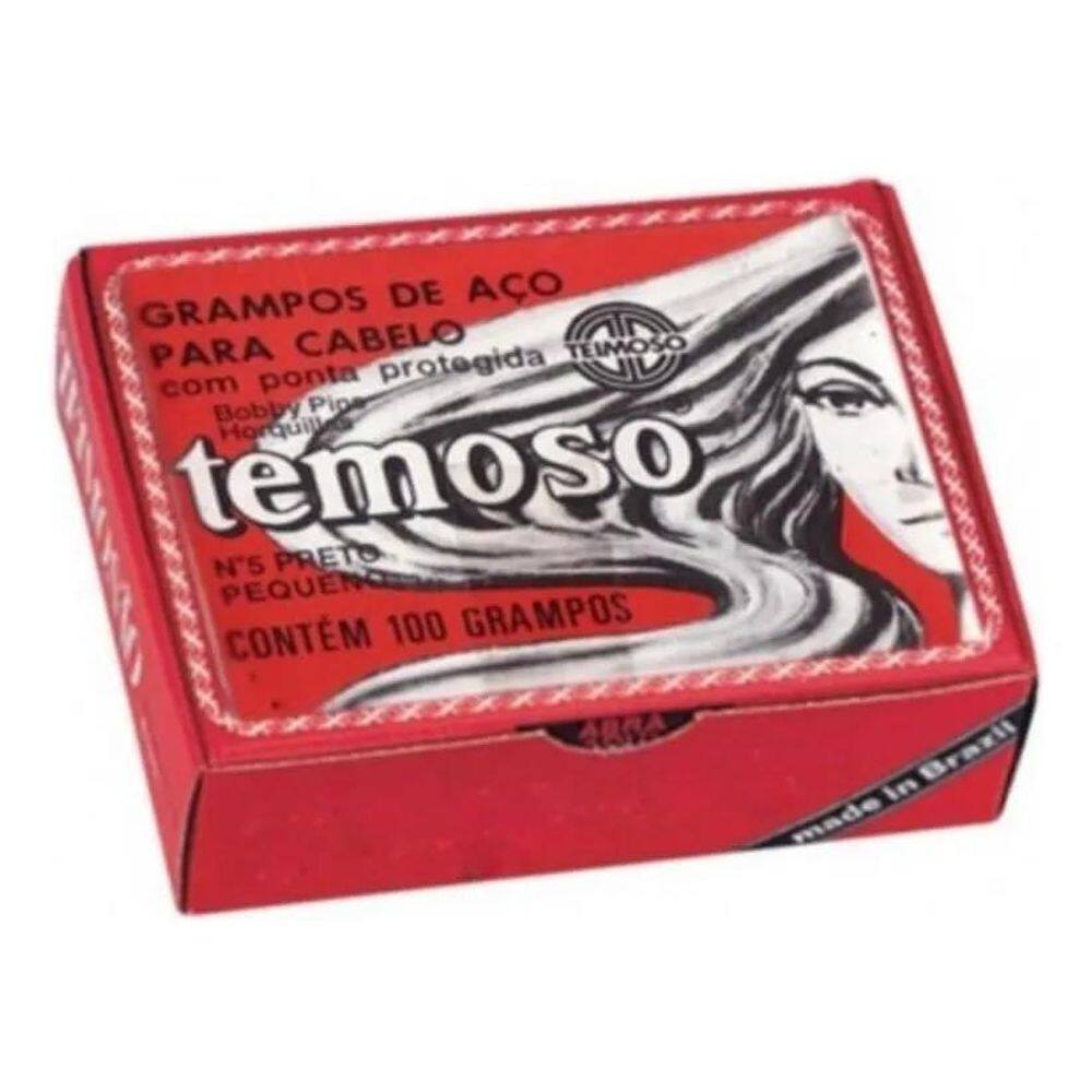 2X Temoso Grampo N5 Com 100 Unidades Preto