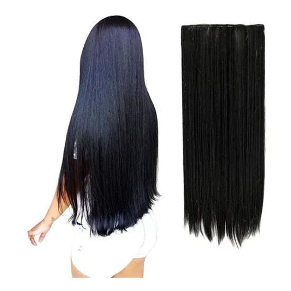 Aplique Tic Tac Orgânico Idêntico Ao Humano 70Cm Cor Preto C