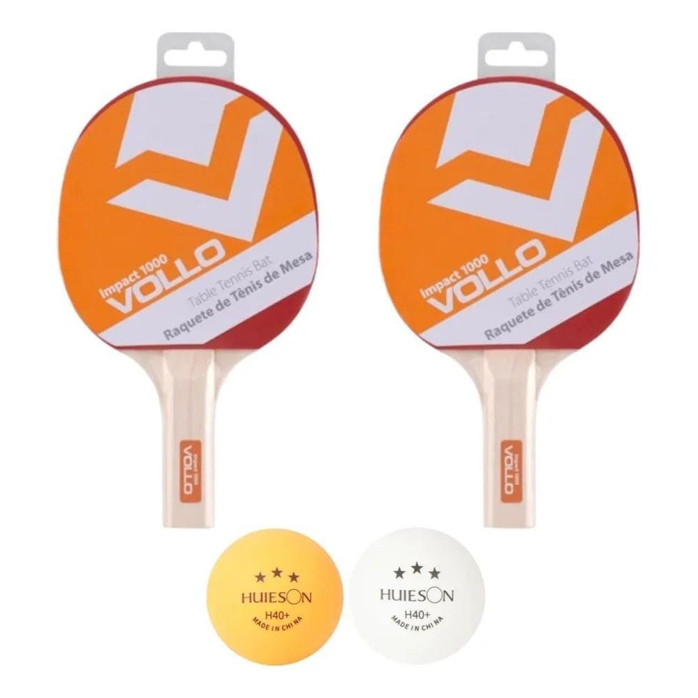 Kit 2 Raquetes Ping Pong Tênis De Mesa + 2 Bola