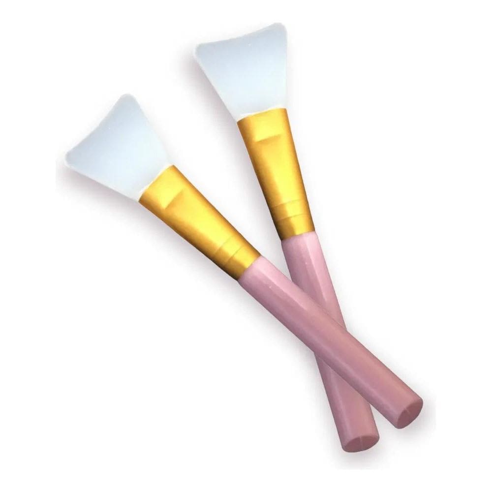 2X Kit 2 Pincel Silicone Estética Máscaras Argila Skincare
